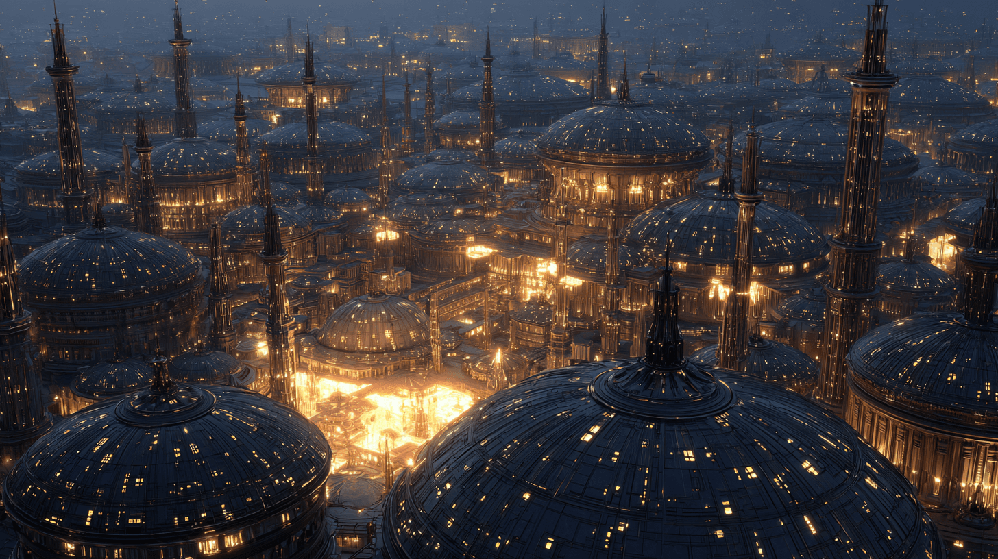 The endless cityscape of Trantor